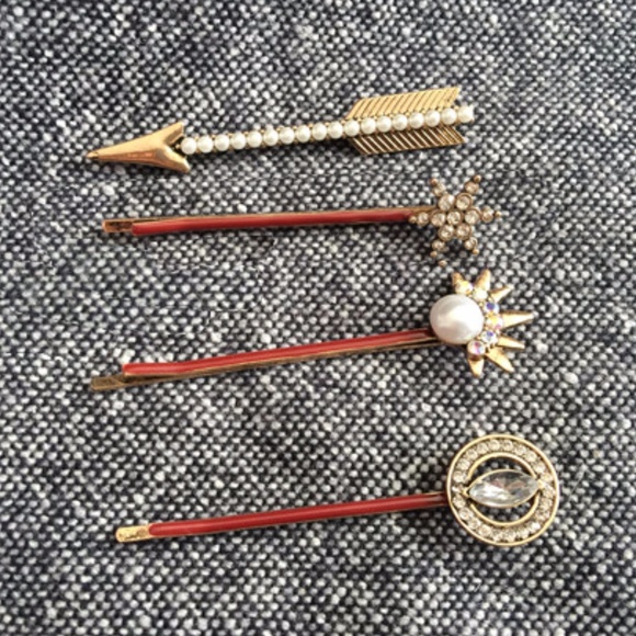 NEW Anthropologie Eros Bobby Pin Set star scepter - Picture 2 of 2